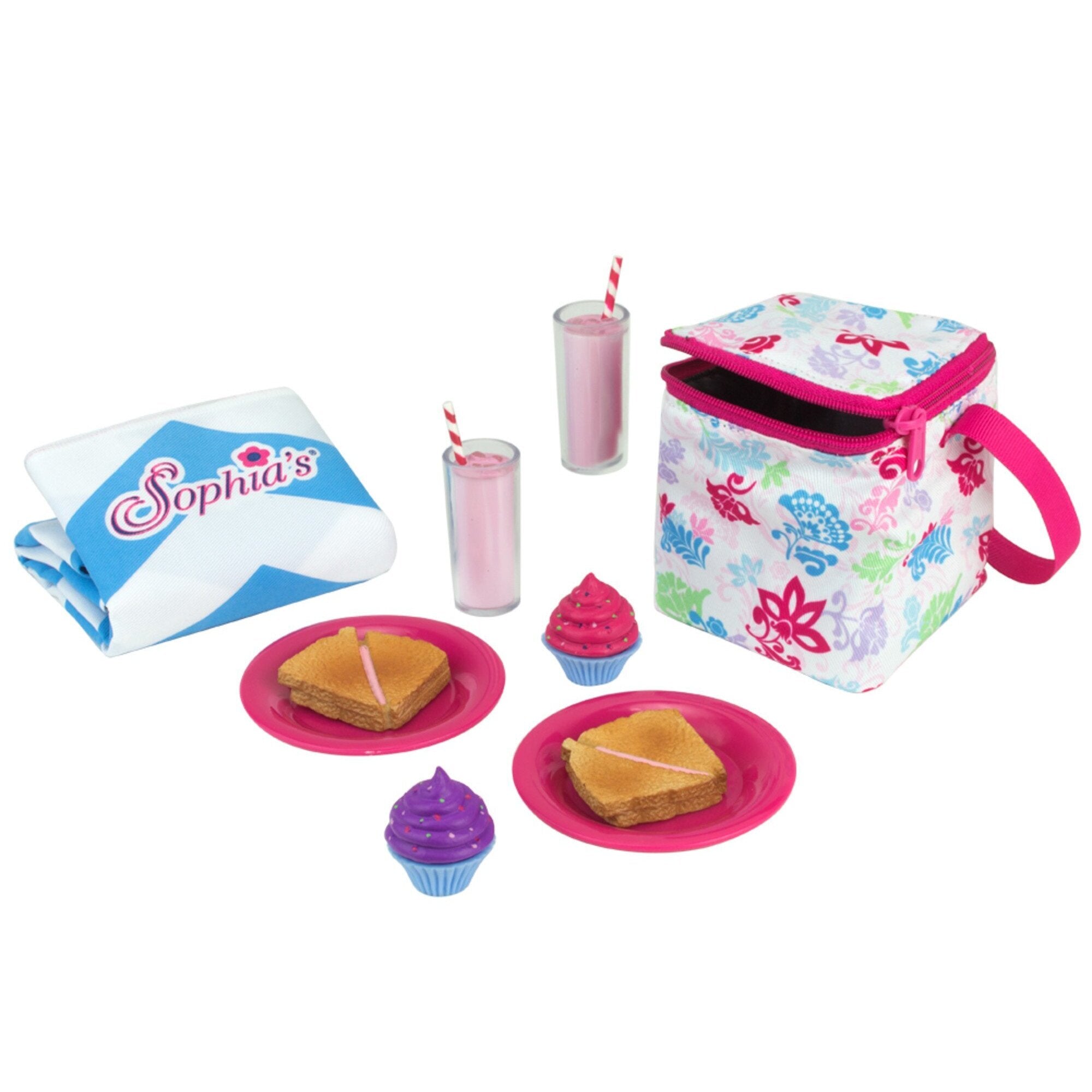 Sophia's Picnic Lunch Set with Food and Cooler for 18