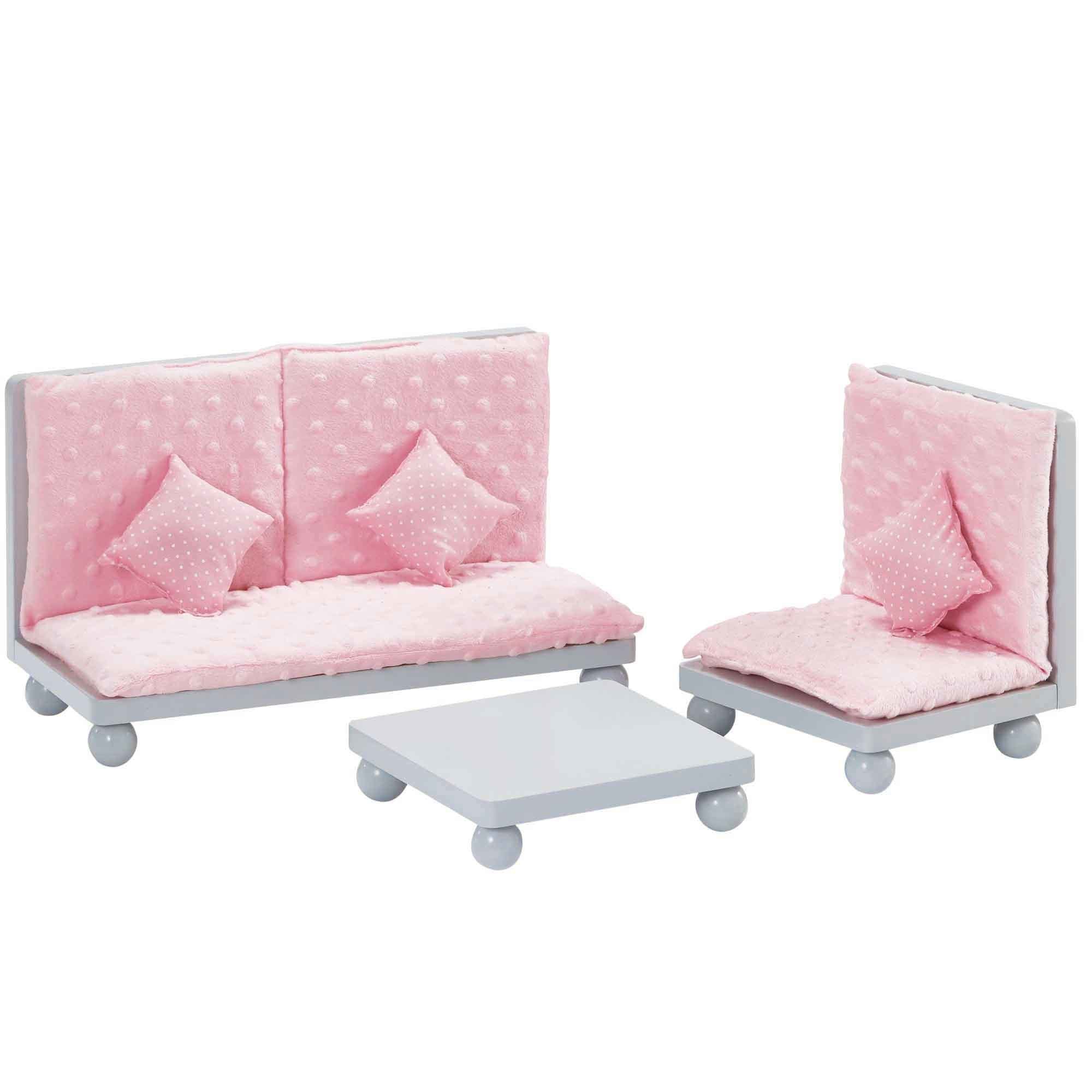 Olivia's Little World Little Princess Lounge Set with Couch, Chair