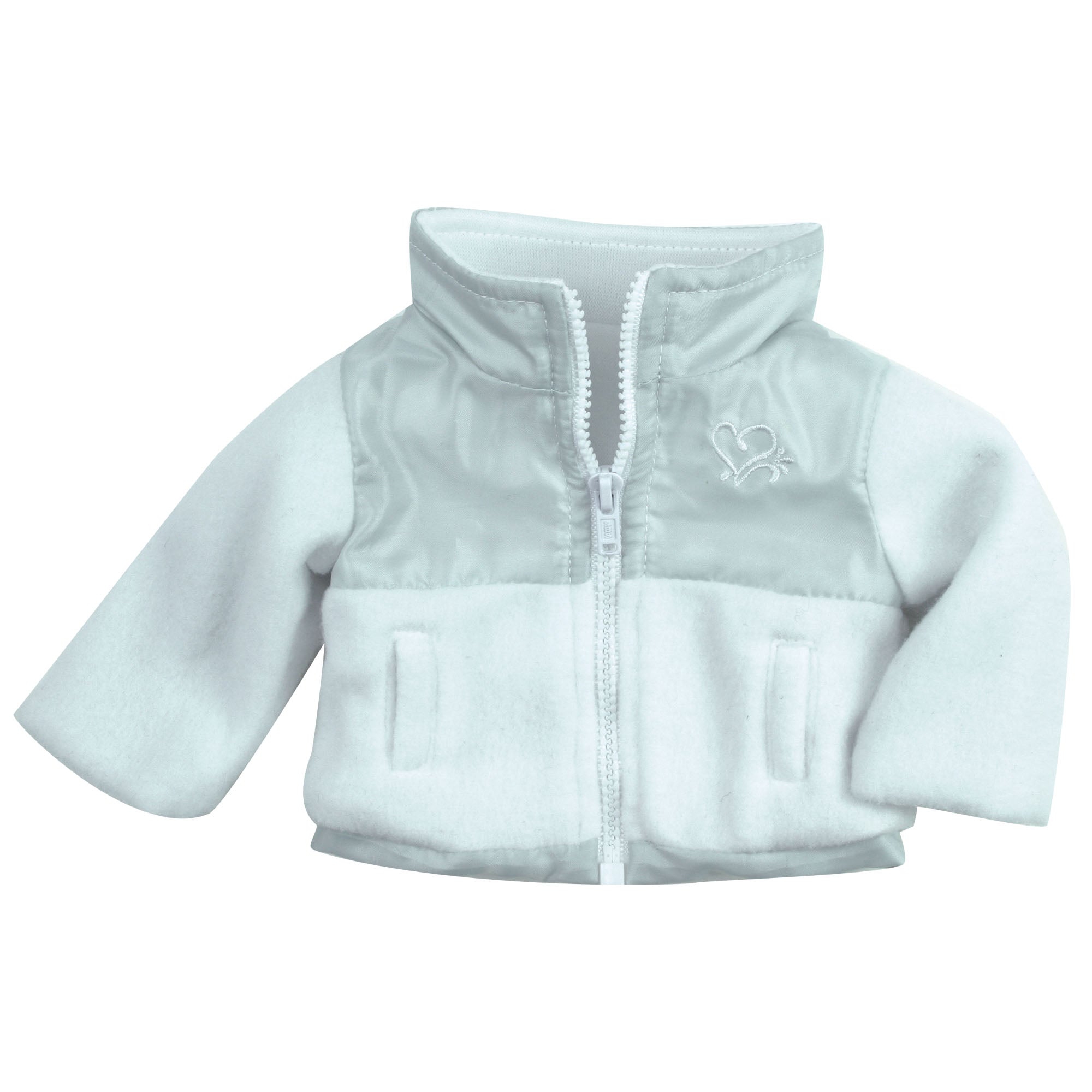 Fleece jacket metallic clearance silver