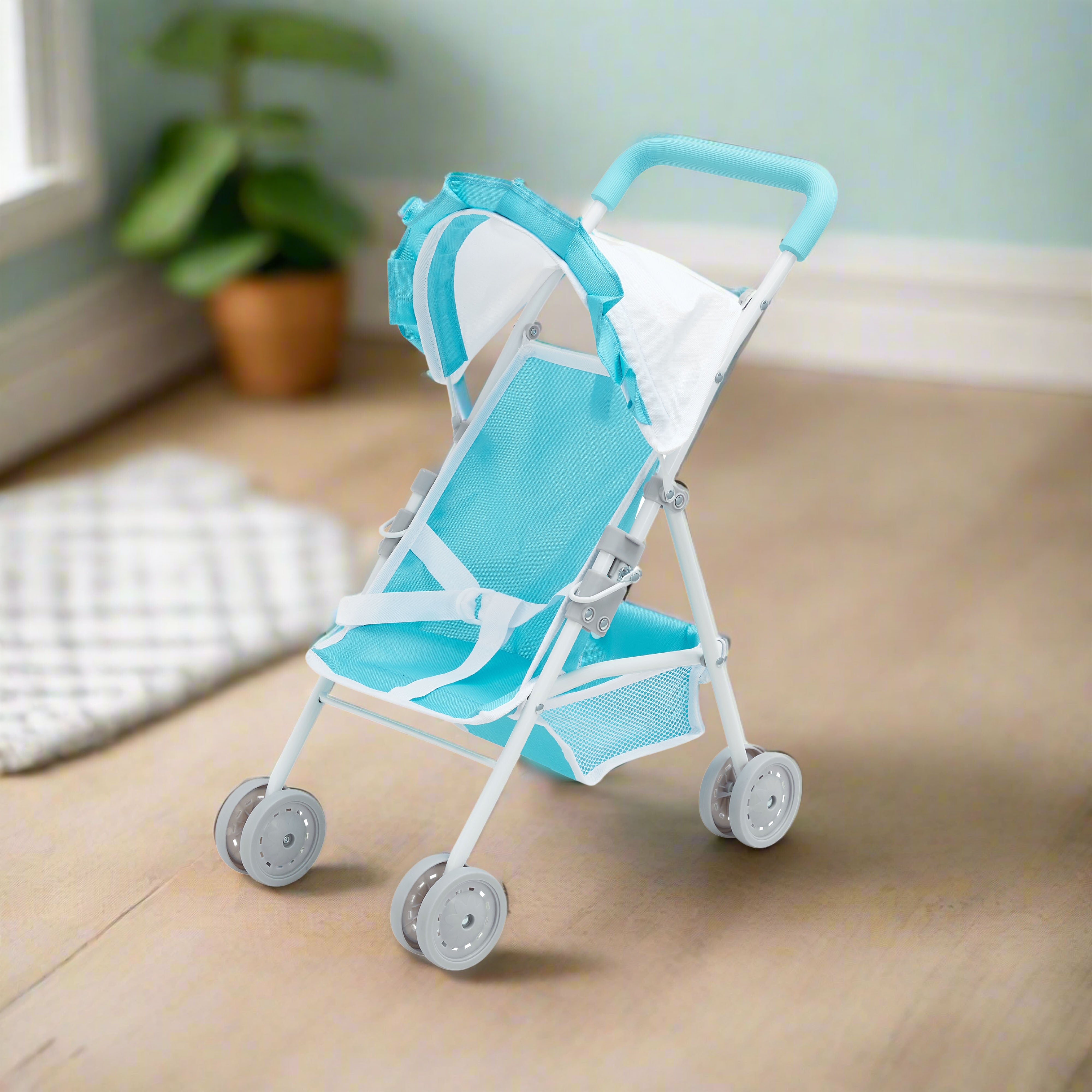 Olivia's Little World Baby Doll 3pc Nursery Set, Blue & White – US