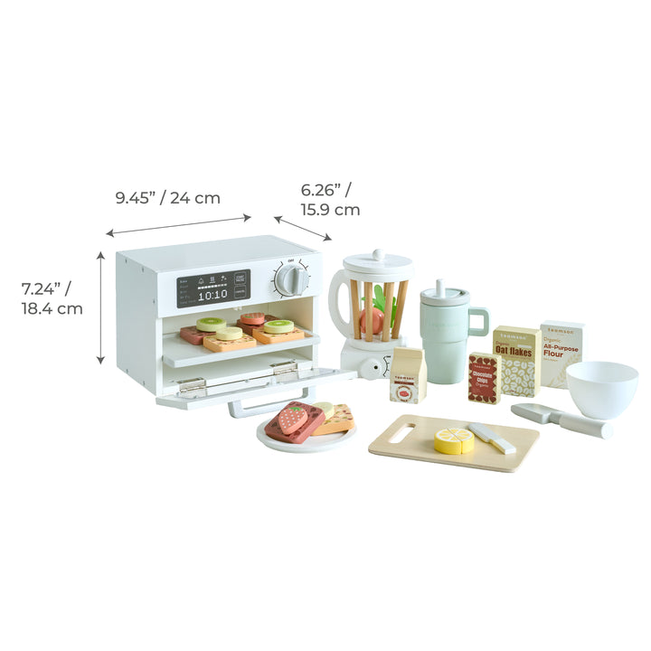 Heathy Breakfast To Go with 27 Accessories, White - Little Chef Santa Barbara by Teamson Kids