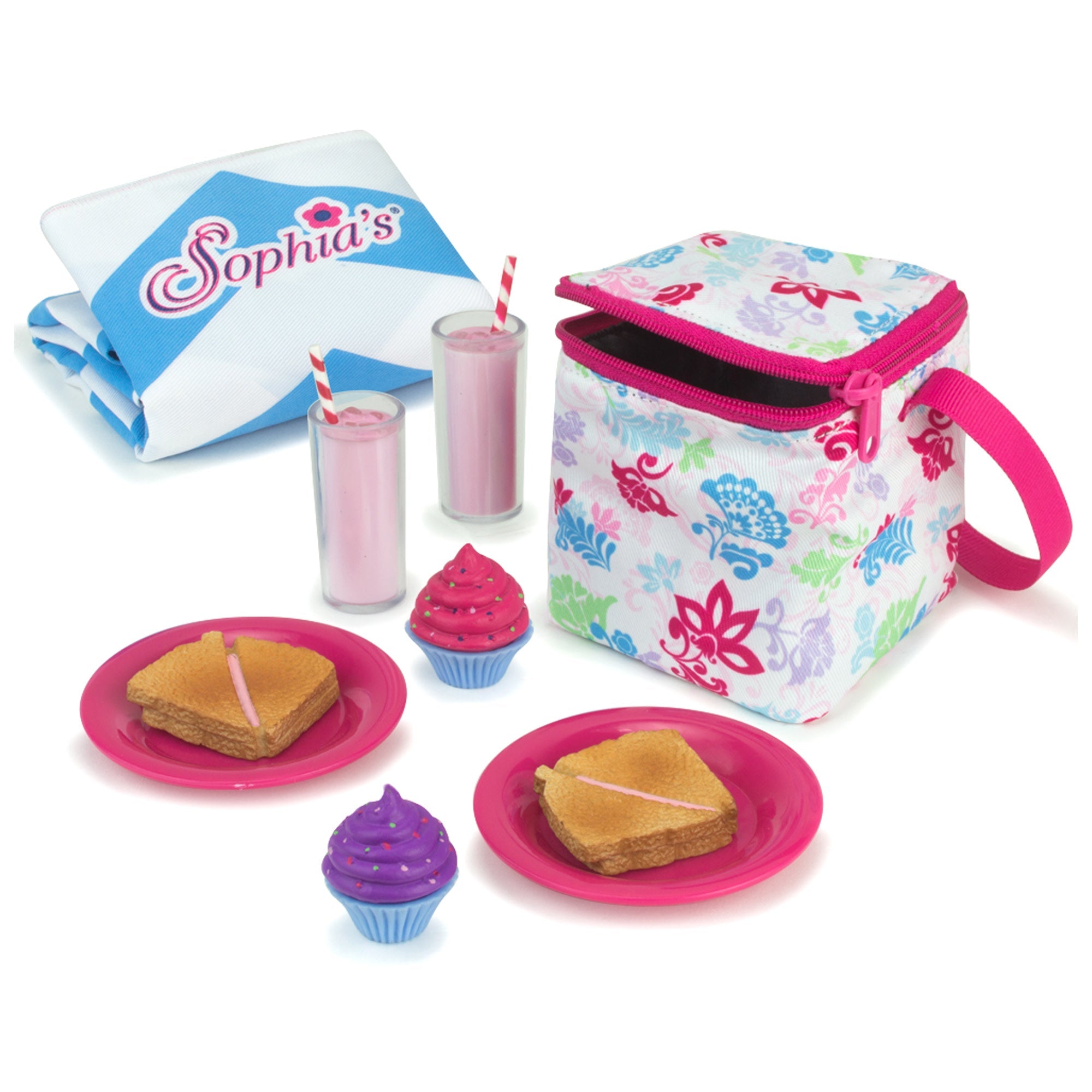 Sophia's Picnic Lunch Set with Food and Cooler for 18