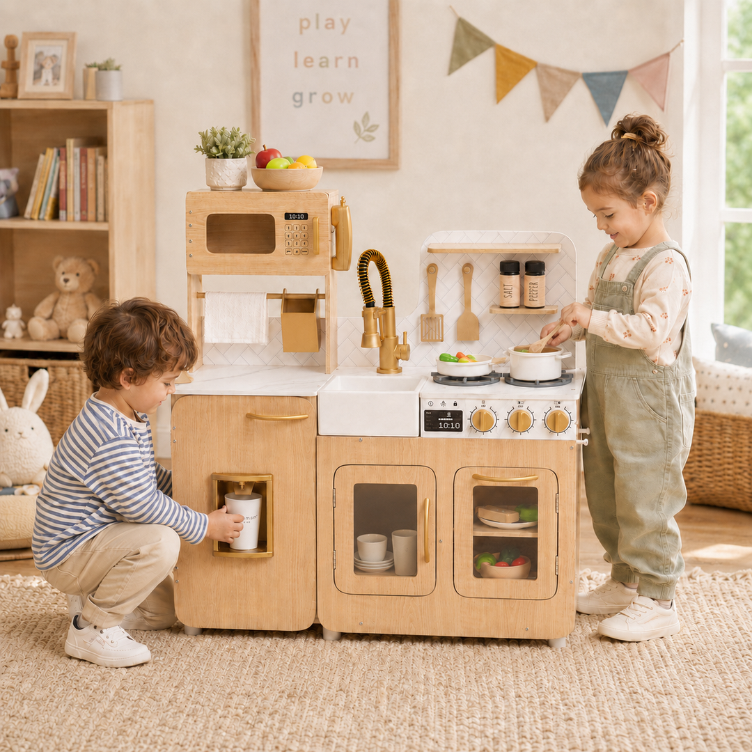 Teamson Kids Little Chef Cyprus Play Kitchen with 14-pc. Accessory Set