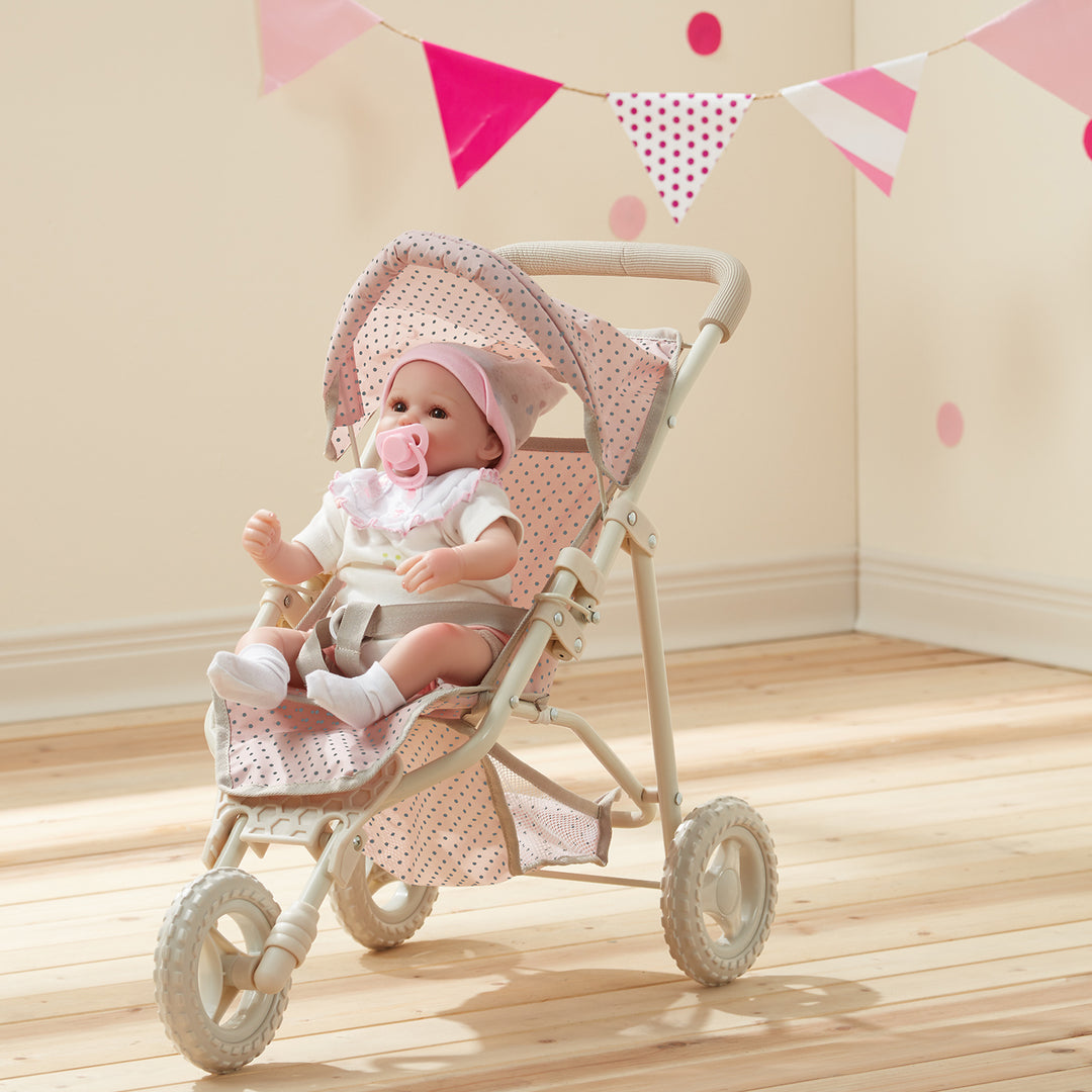 jogging stroller pink Olivia's Little World Polka Dot Princess Baby Doll Jogging Stroller, P – US