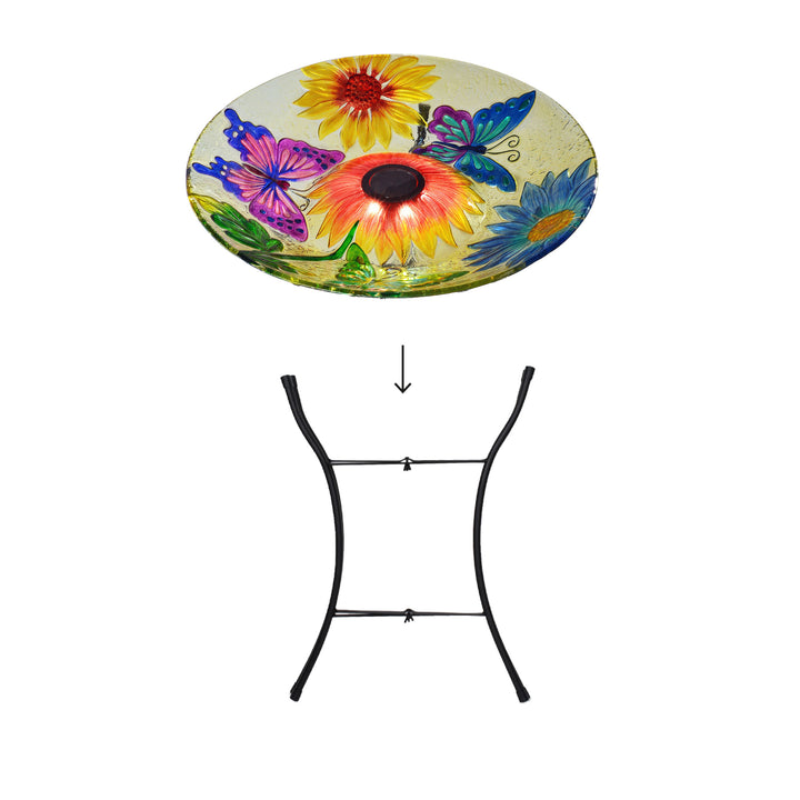 image shows the bowl and stand and how the two pieces are added together