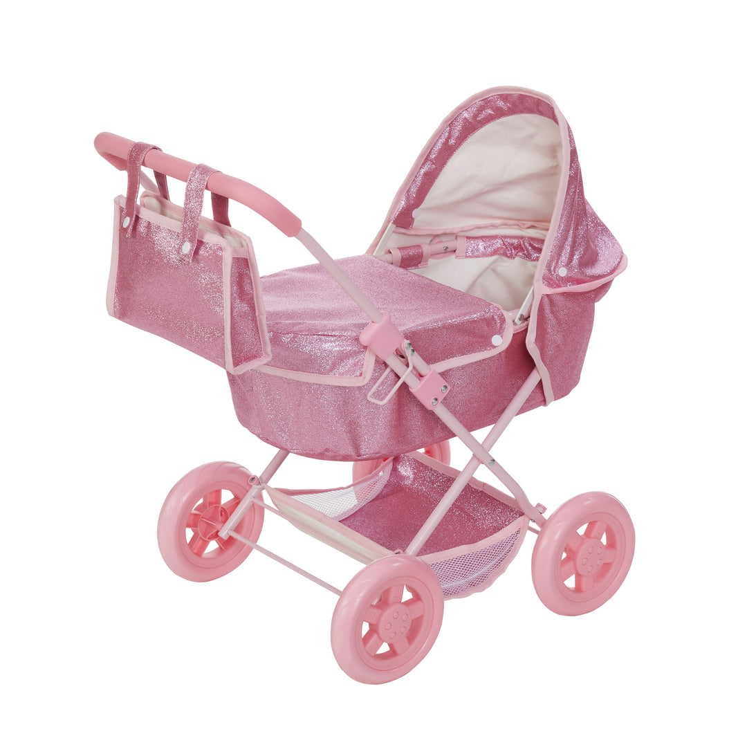 graco dynamo pram doll stroller Olivia's Little World Baby Doll Bassinet Pram with Cover, Hot Pink Gli – US