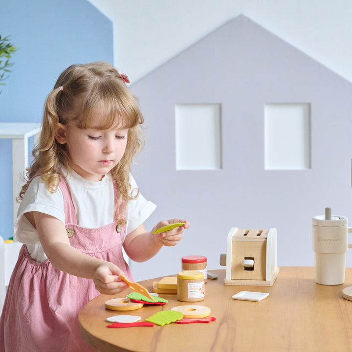Heathy Breakfast To Go with 27 Accessories, White - Little Chef Santa Barbara by Teamson Kids