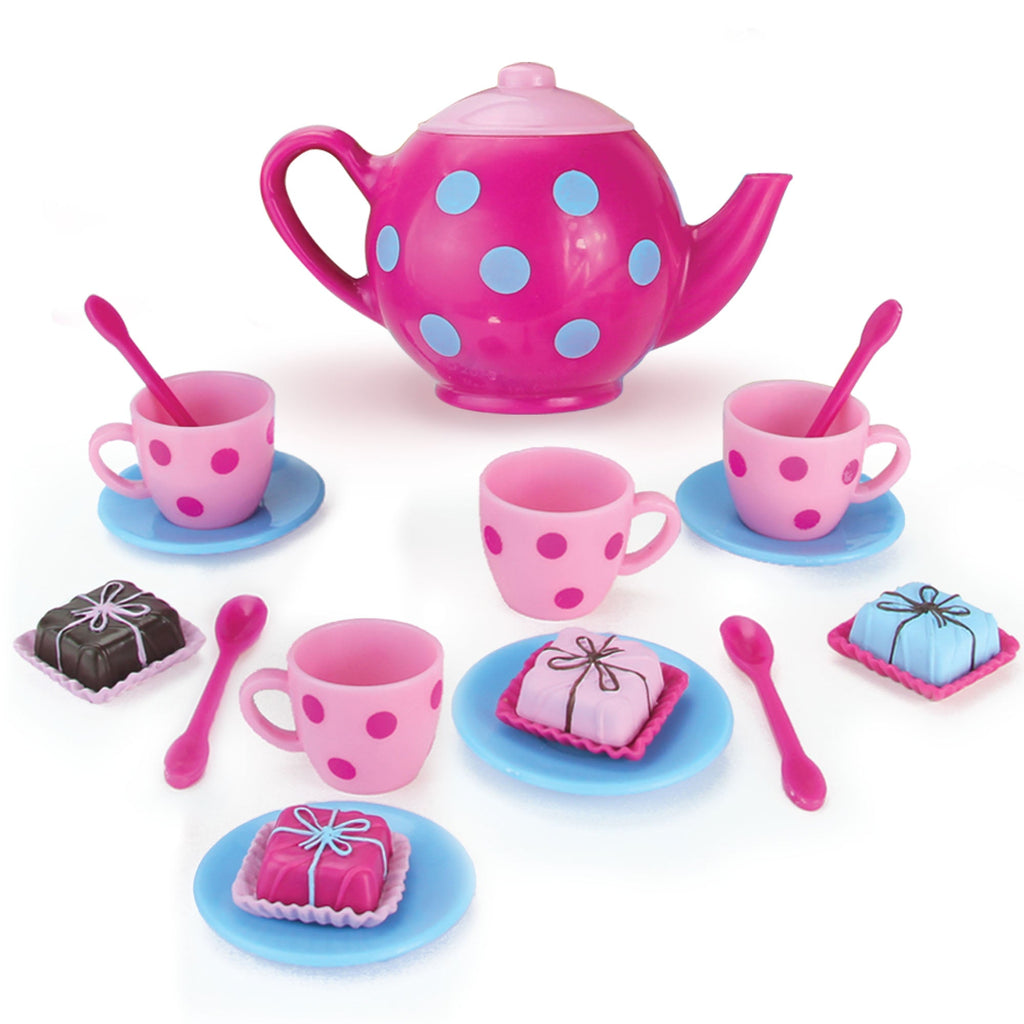 Sophia's 17-Piece Tea Set with Petit Four Cakes for 18