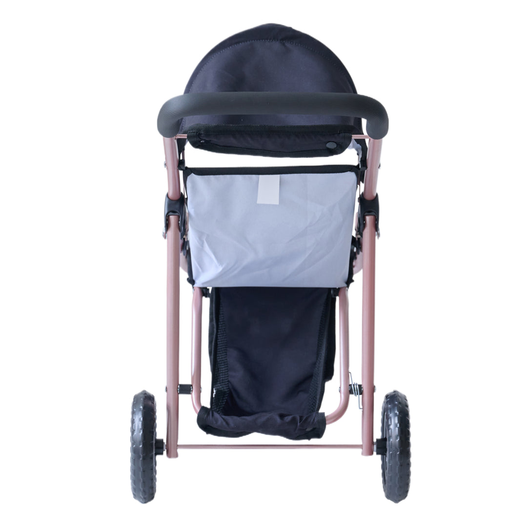 15-18 Inch Baby Doll Stroller, Black - Pin Up Doll Jogging Stoller by Olivia's Little World