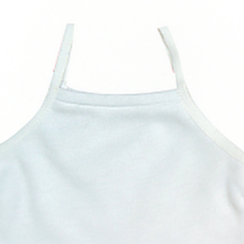 A white tank top for an 18" doll