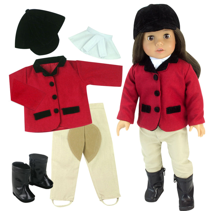 Sophia's - 18" Doll - Red Riding Outfit & Black Boots