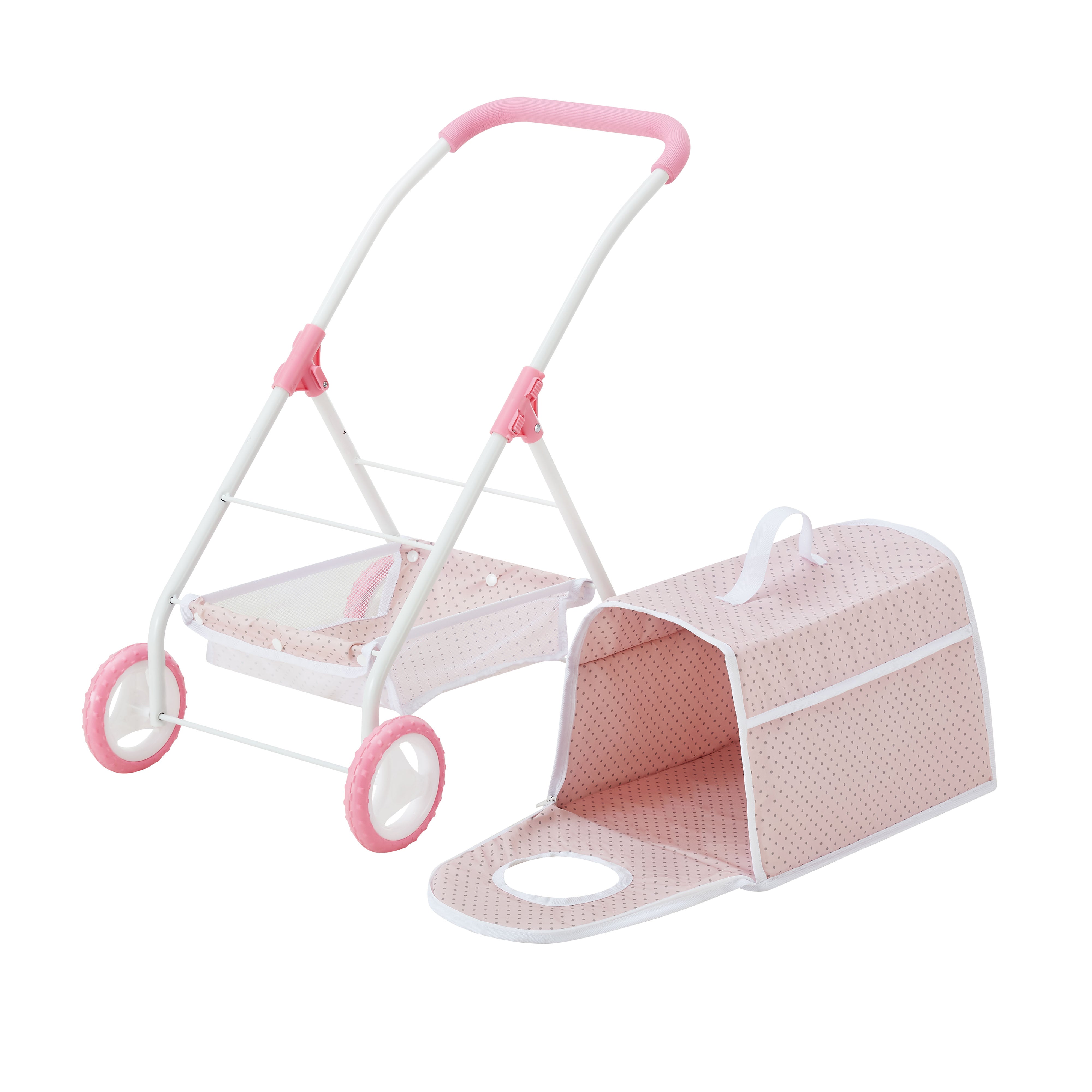 Olivia's Little World Polka Dot Princess Pretend Pet Stroller +