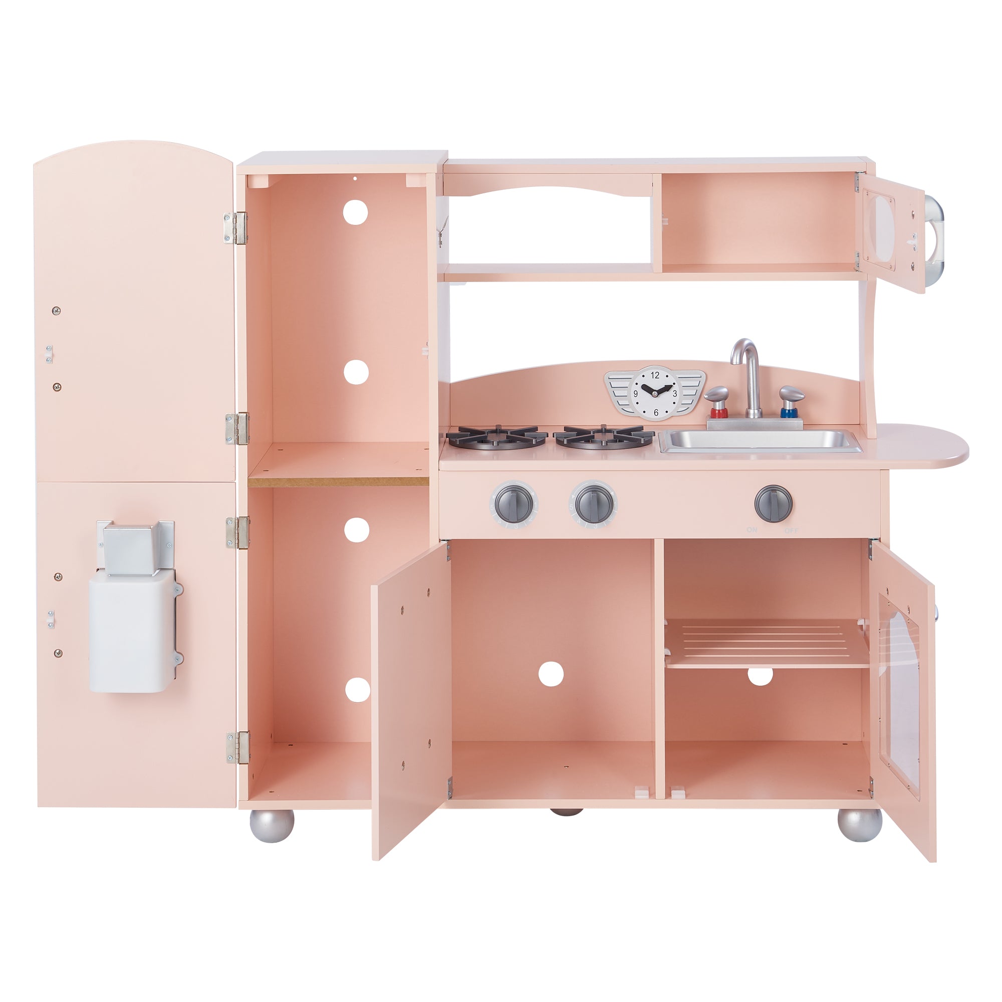 Teamson Kids Little Chef Westchester Retro Play Kitchen, Pink – US