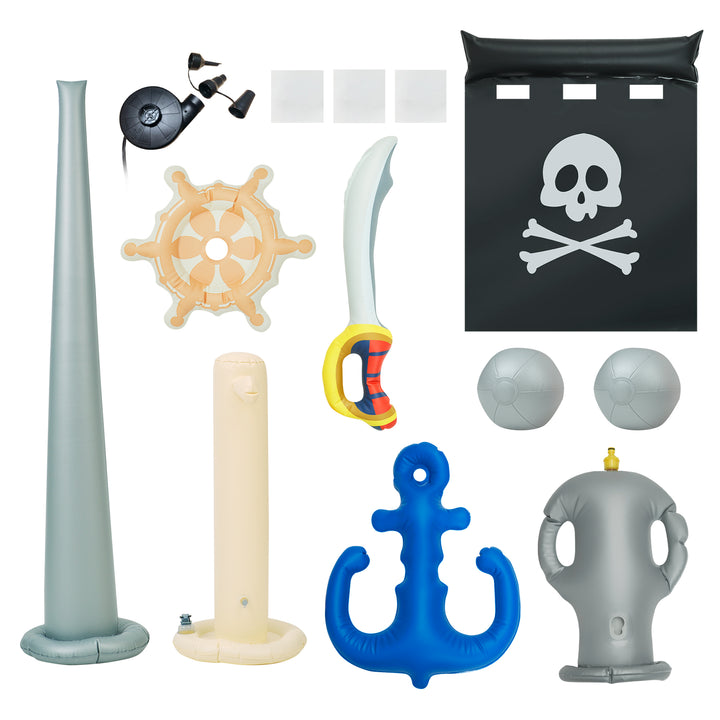 Accessories for an inflatable pirate ship