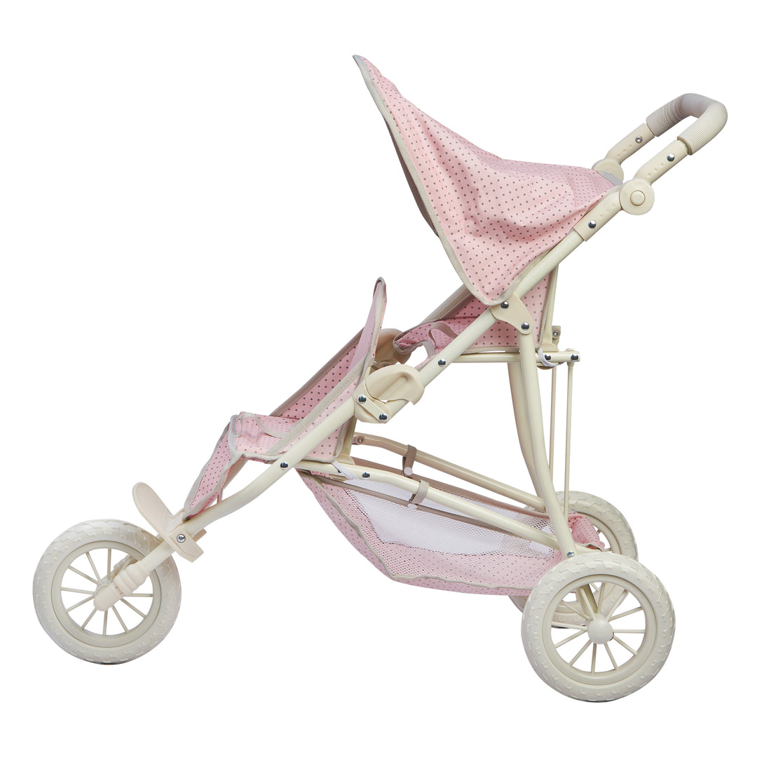 jogging stroller pink Olivia's Little World Polka Dot Princess Baby Doll Twin Jogging Stroll – US