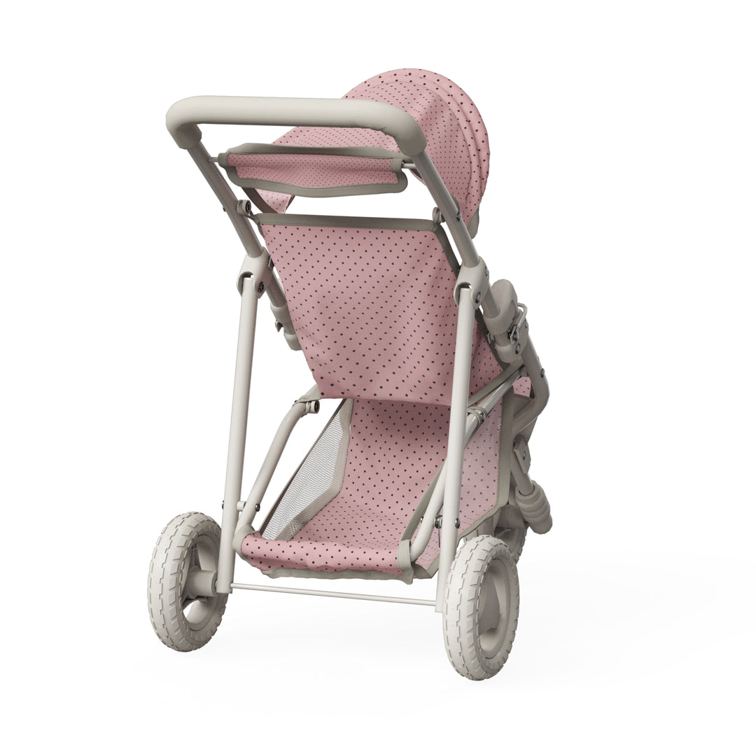 Olivia's Little World Polka Dot Princess Baby Doll Jogging Stroller, Pink/Gray