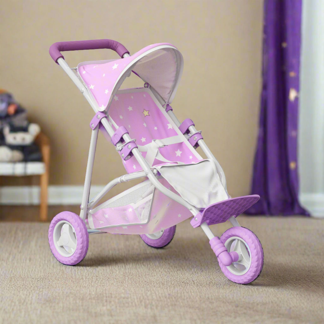 twinkle jogging stroller Olivia's Little World Dolls Jogging-Style Doll Stroller with Canopy, P – US