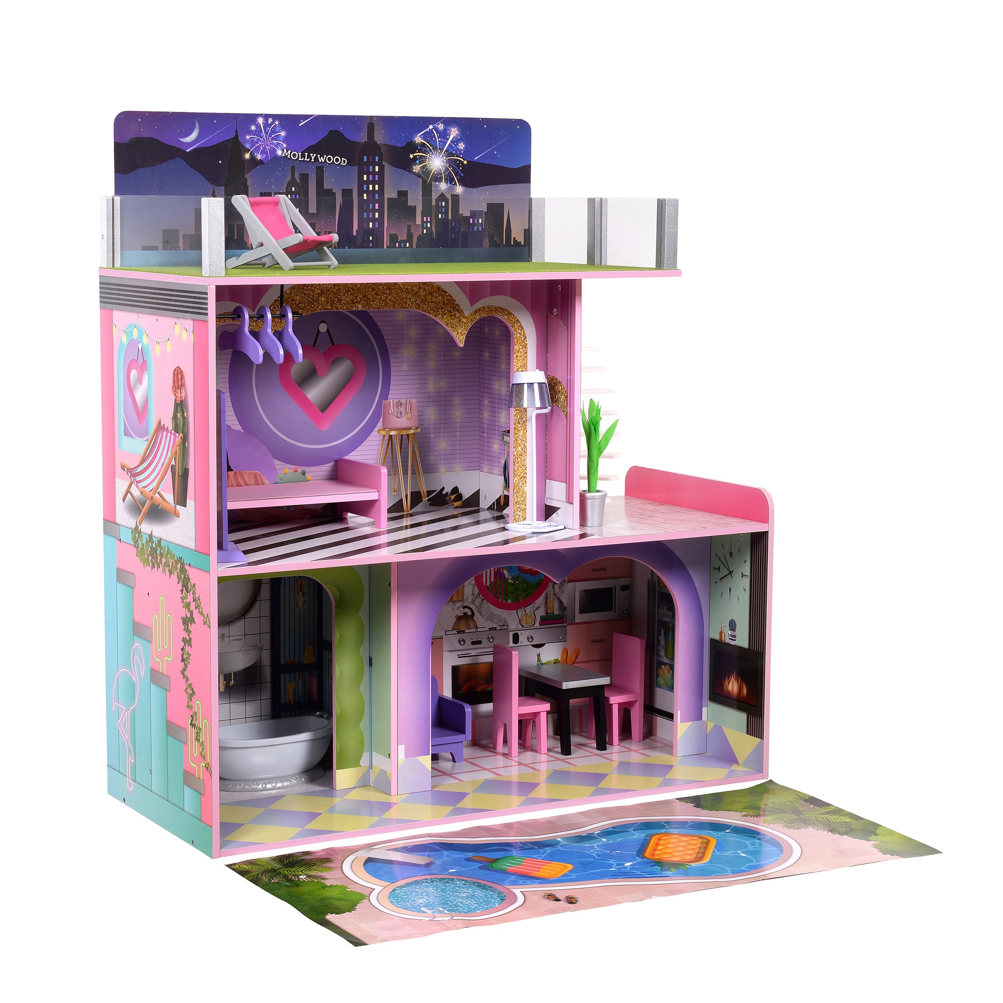 Olivia's Little World Kids Wooden Dreamland Sunset 3-Level