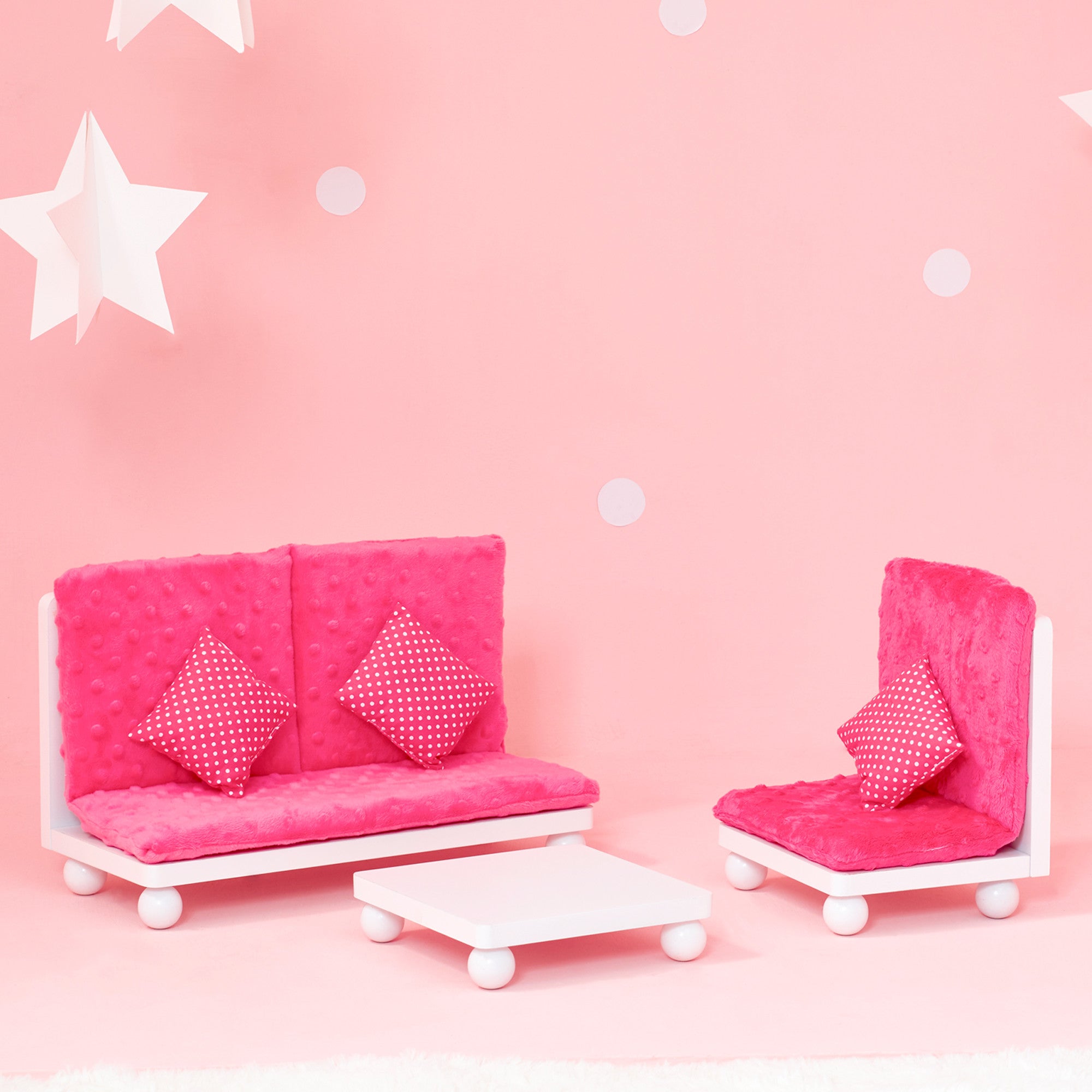 Olivia's Little World Little Princess Lounge Set with Couch, Chair