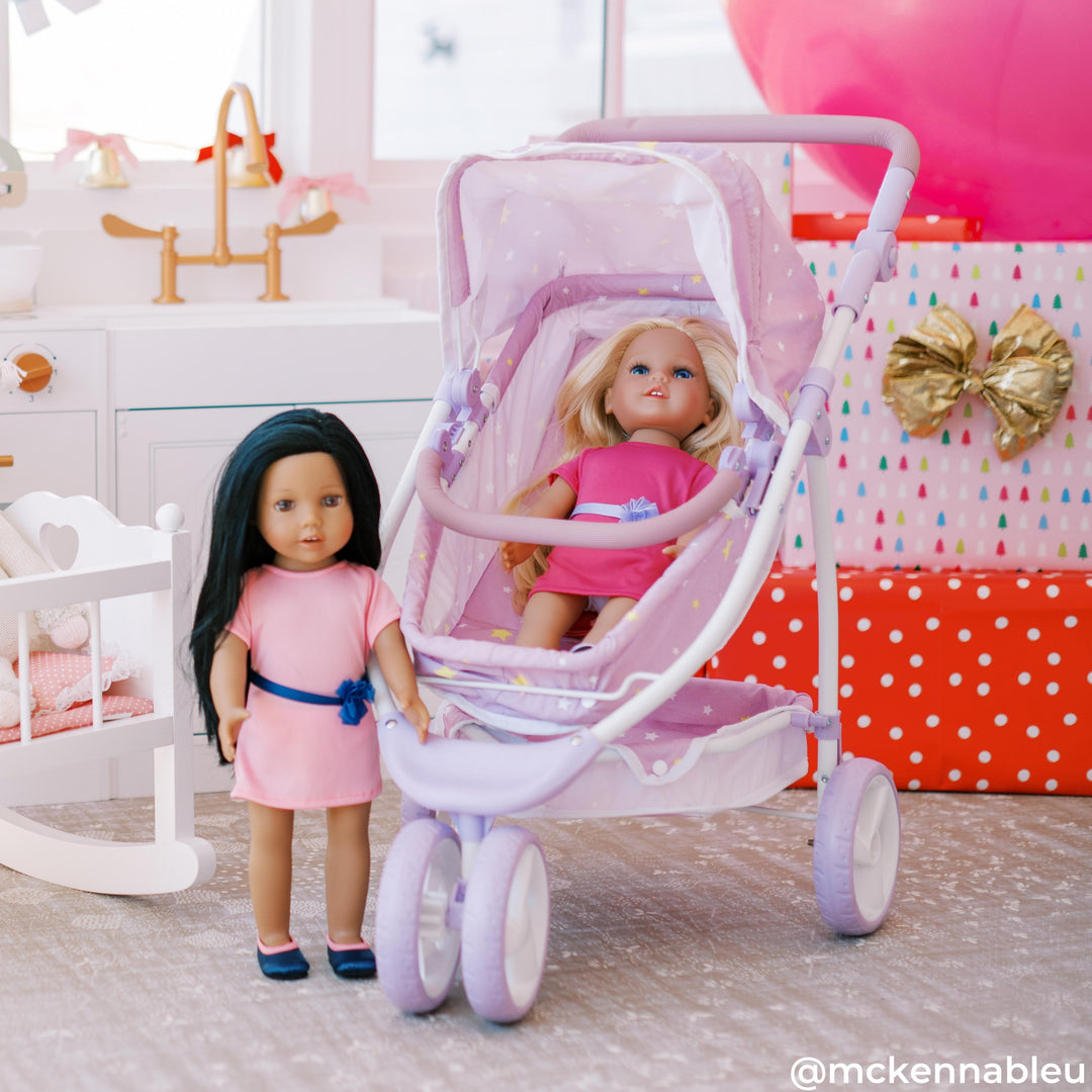 toddler baby doll stroller Olivia's Little World Twinkle Star Princess Baby Doll Convertible Pram – US