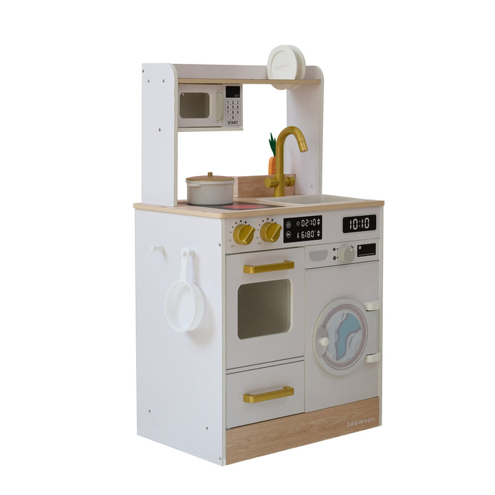 Teamson Kids Little Chef Lake Tahoe Wooden Play Kitchen - Washer & Mini Garden