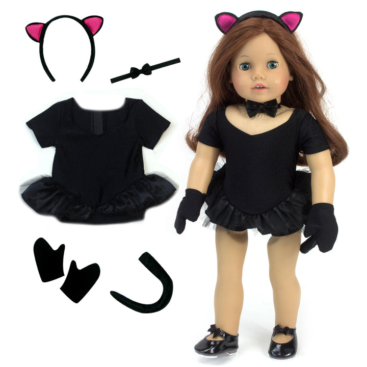 black cat dress up Sophia's Complete Six-Piece Jazz Dance Leotard & Kitty Cat Costume wit – US