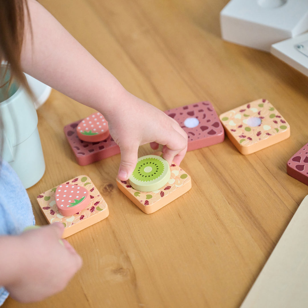 Wooden Healthy Dessert Set with 27 Accessories, White - Little Chef Santa Barbara by Teamson Kids