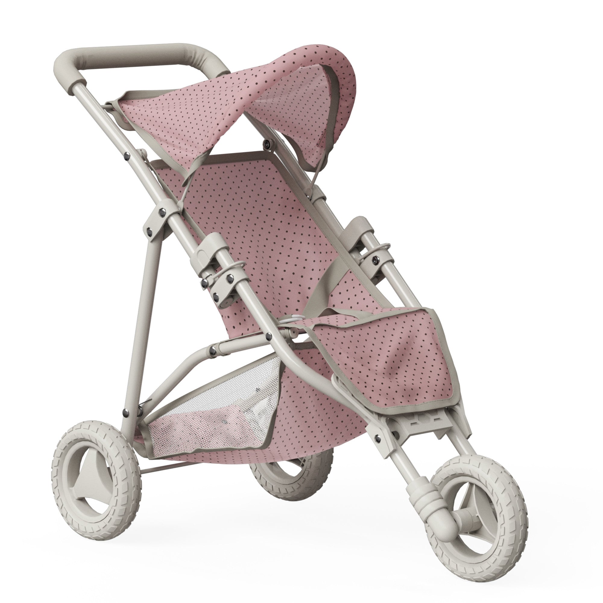 Olivia s Little World Polka Dot Princess Baby Doll Jogging Stroller Pink Gray