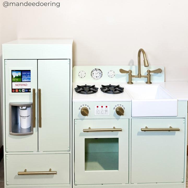 Teamson Kids Little Chef Charlotte Modern Play Kitchen, Mint/Gold