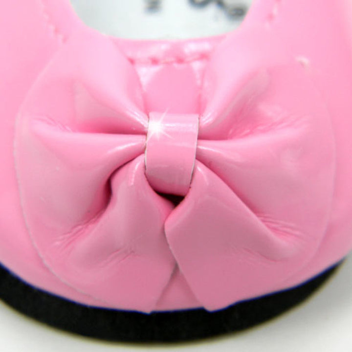 Sophia's Patent Bow Ballet Flat Shoes for 18" Dolls, Light Pink