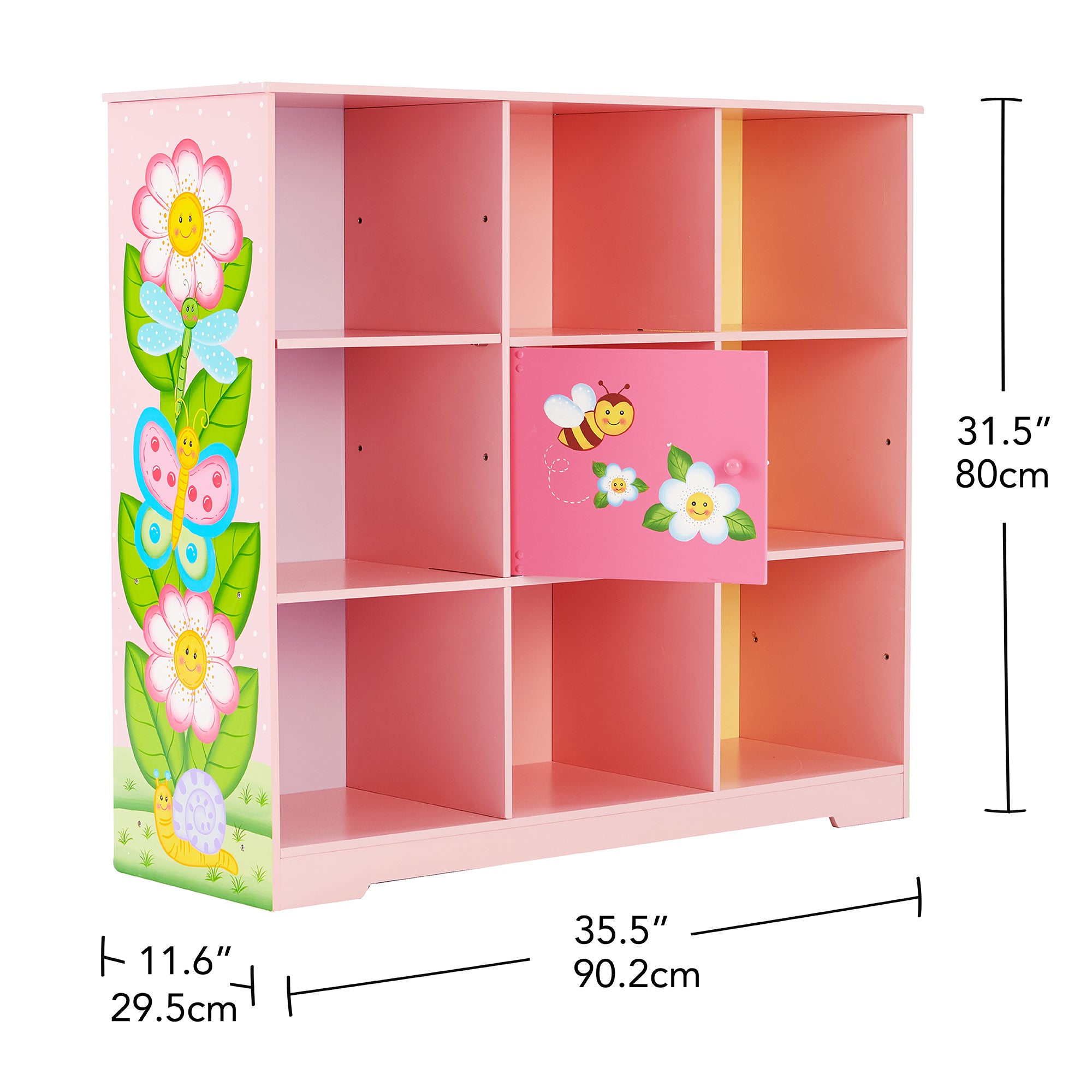Fantasy Fields Kids Painted Magic Garden Adjustable Cube Bookshelf