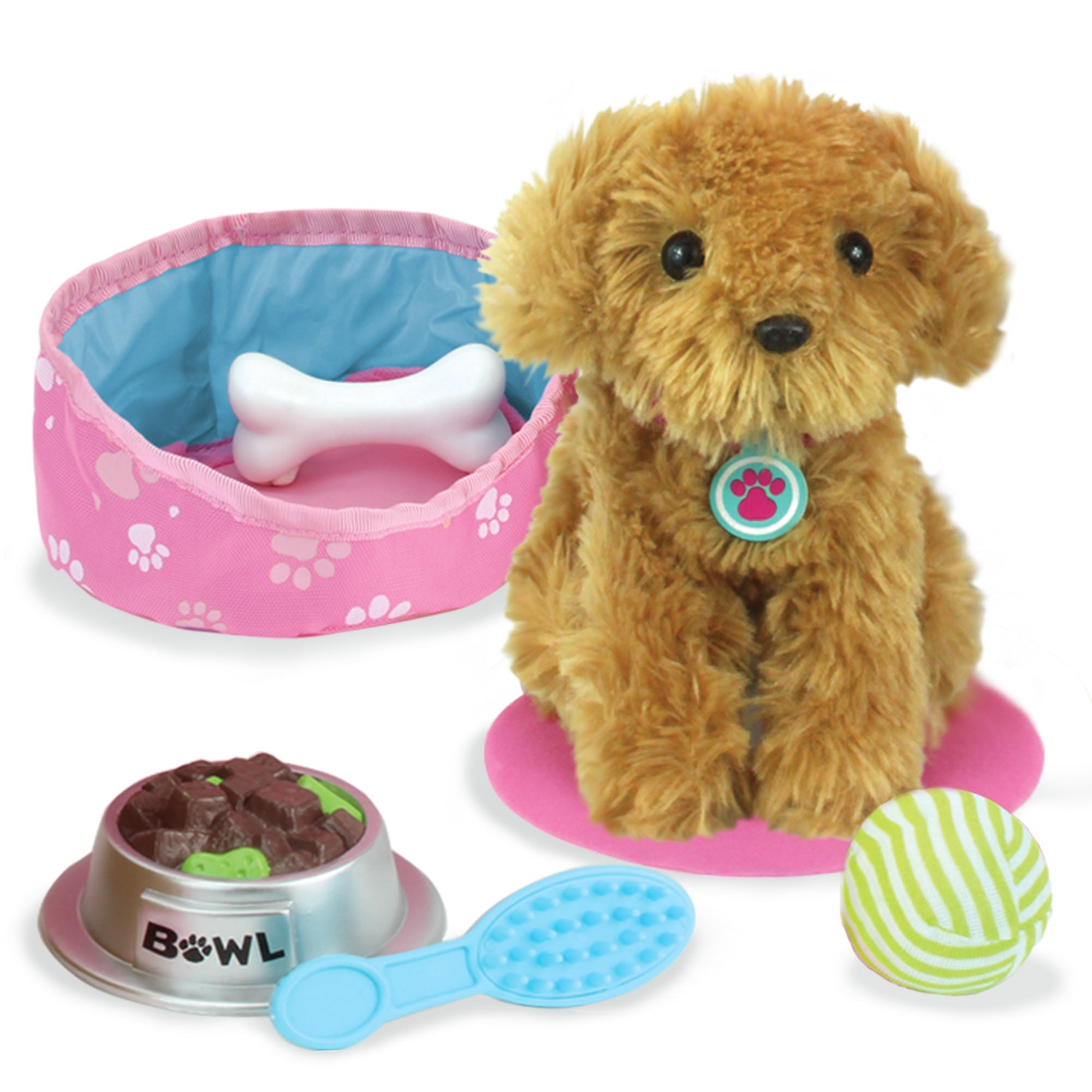 Sophia's Plush Puppy and Accessories Set for 18