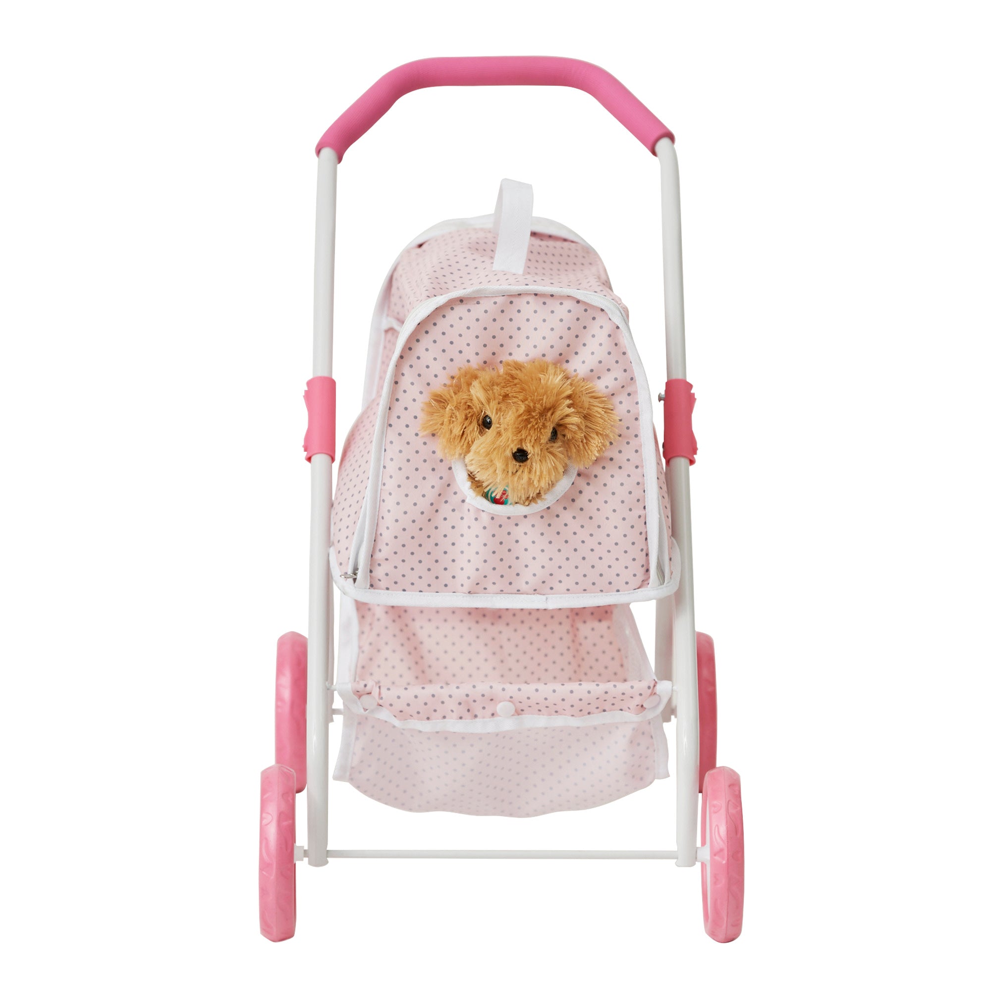 Olivia's Little World - Polka Dots Princess Baby Doll Deluxe Stroller -  Pink & Gray : Target