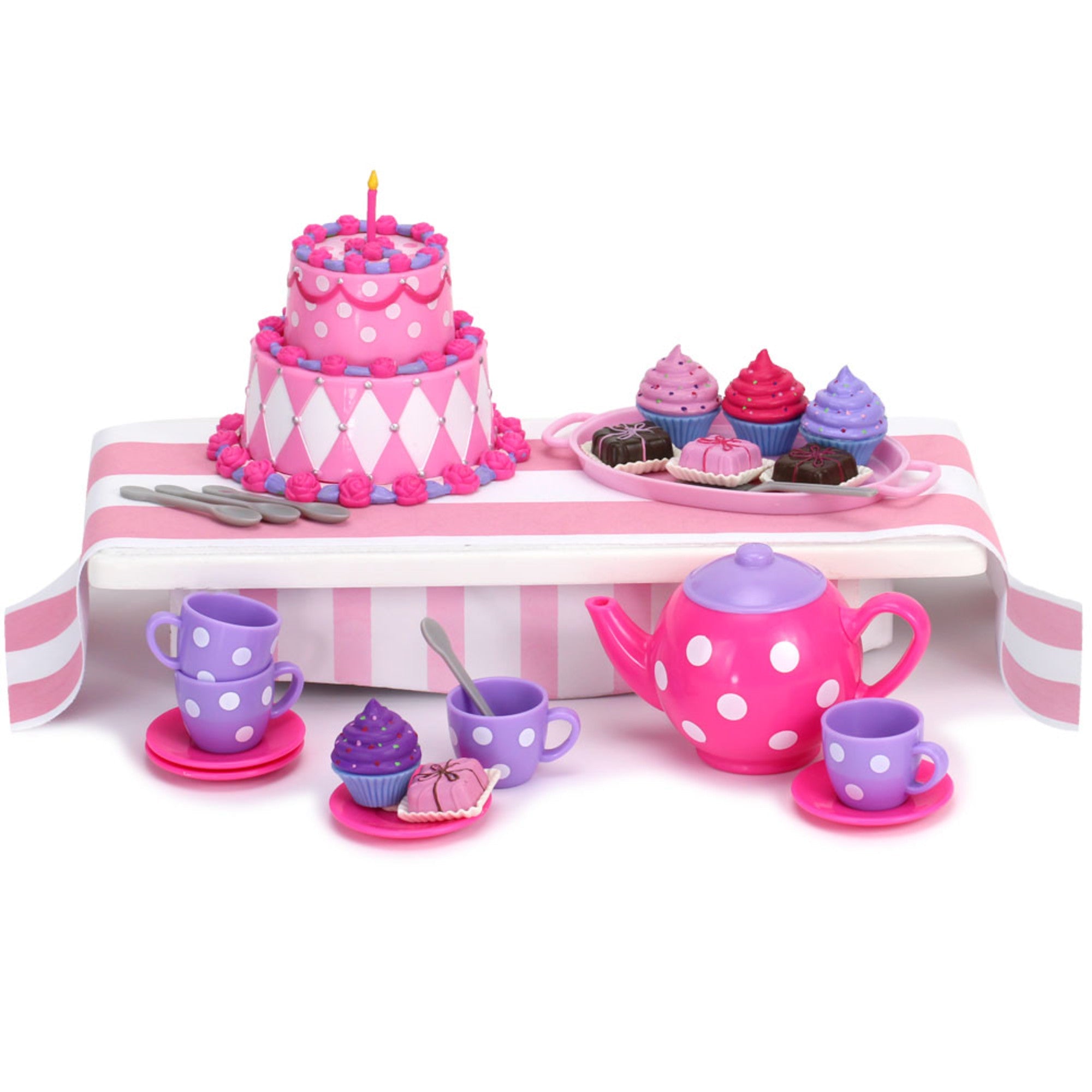 Sophia's 64 Piece Dessert Tea Party Set for 18'' Dolls, Pink – US