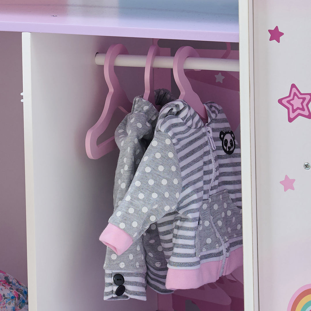 Fantasy Care Wooden 6-in-1 Baby Doll Nursery with Cradle, High Chair & Sink for Pretend Play by Olivia's Little World