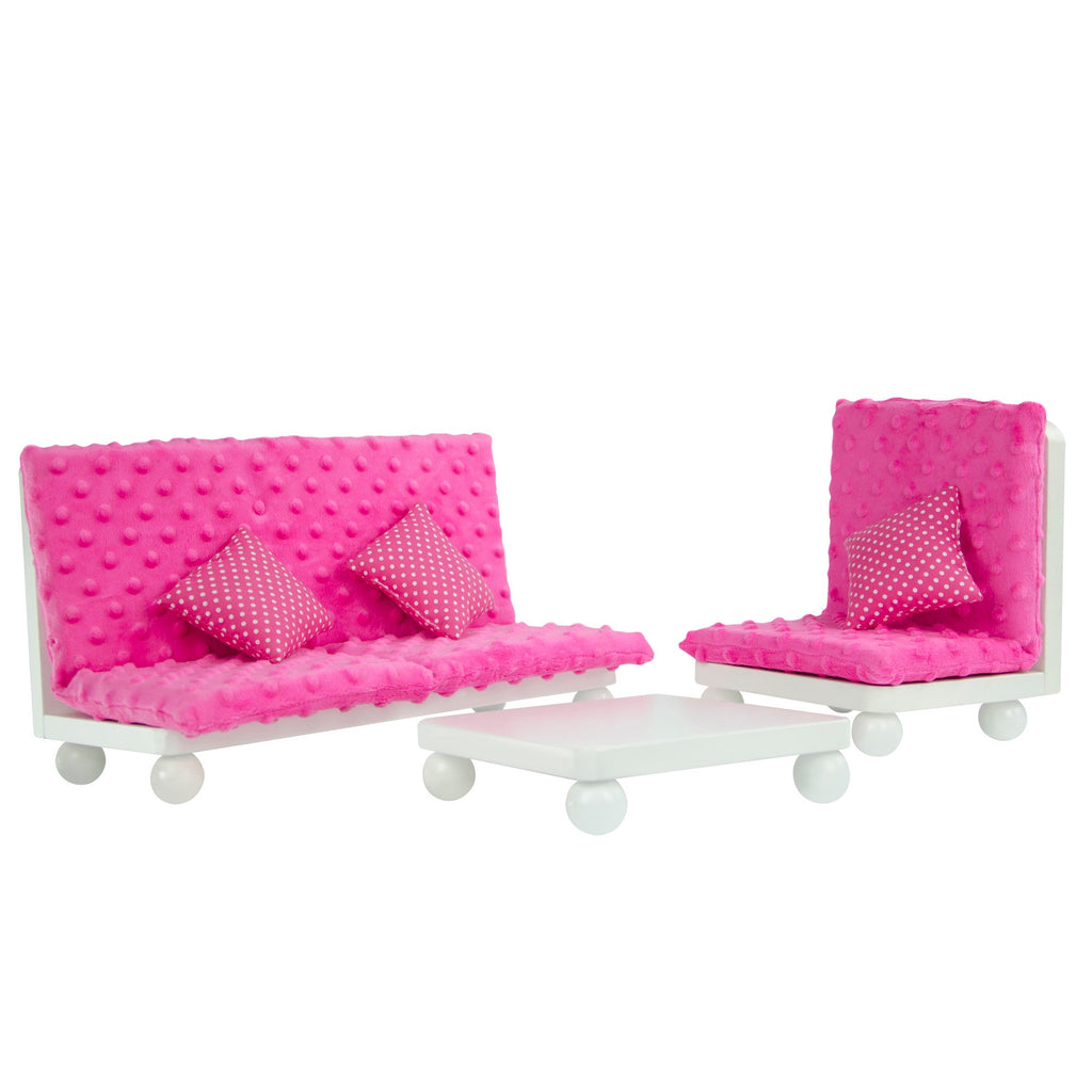 Olivia's Little World Little Princess Lounge Set with Couch, Chair