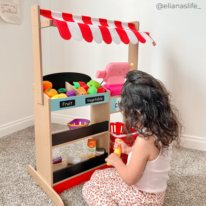 Teamson Kids My Little Helper Market Stand Playset, Multicolor