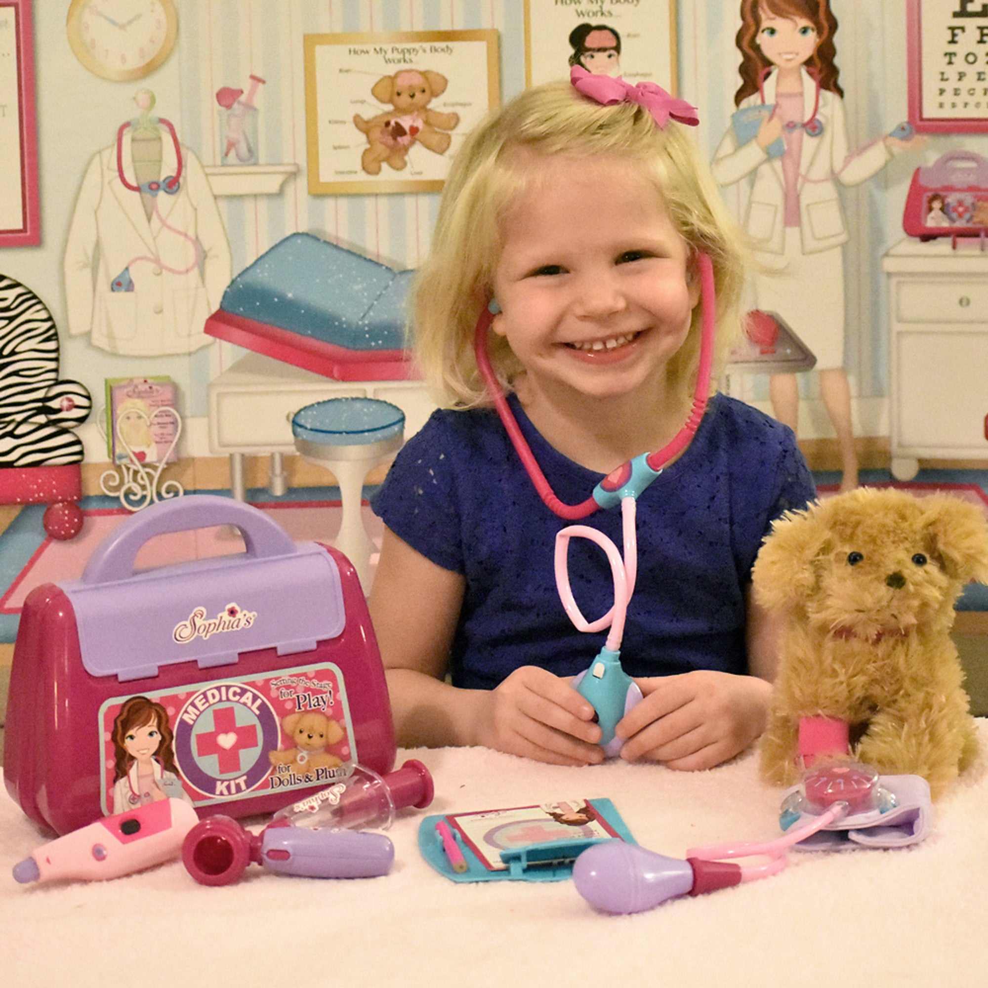 Sophia's 9-Piece Medical Kit with Realistic Devices and for 18