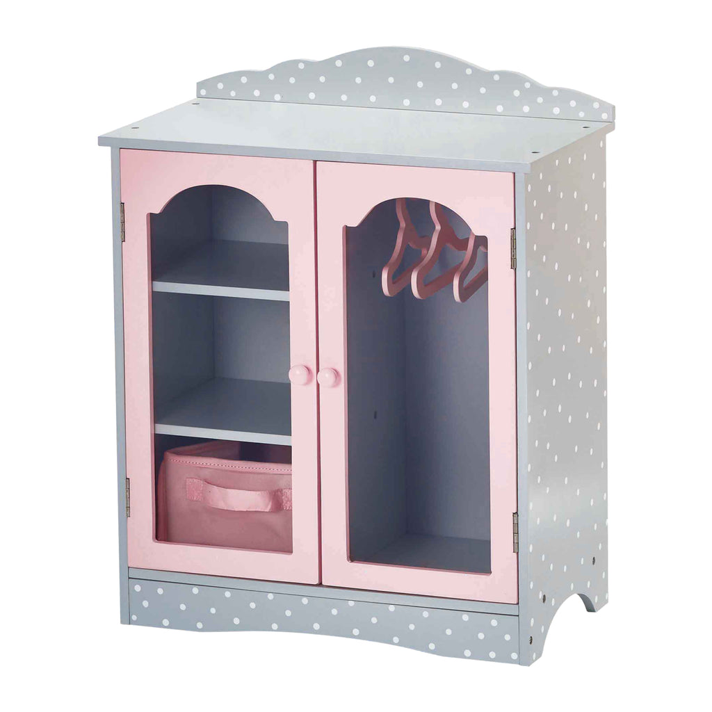 Olivia's Little World Polka Dots Princess Toy Closet with Hangers