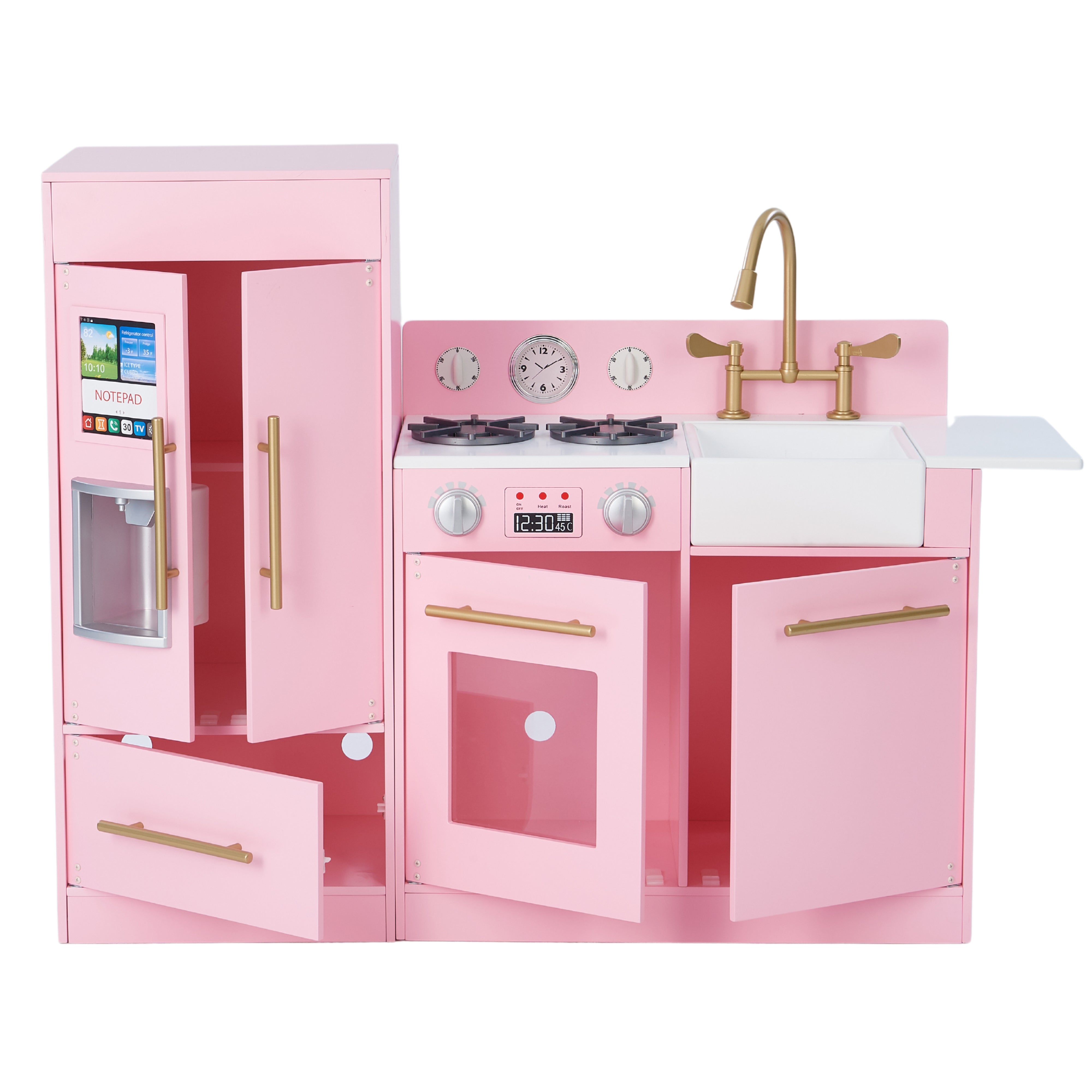 pinky-sさん☆専用☆chocoronナチュラルkitchen☆レモン Teamson Kids Little Chef Charlotte Play Kitchen & Refrigerator Set