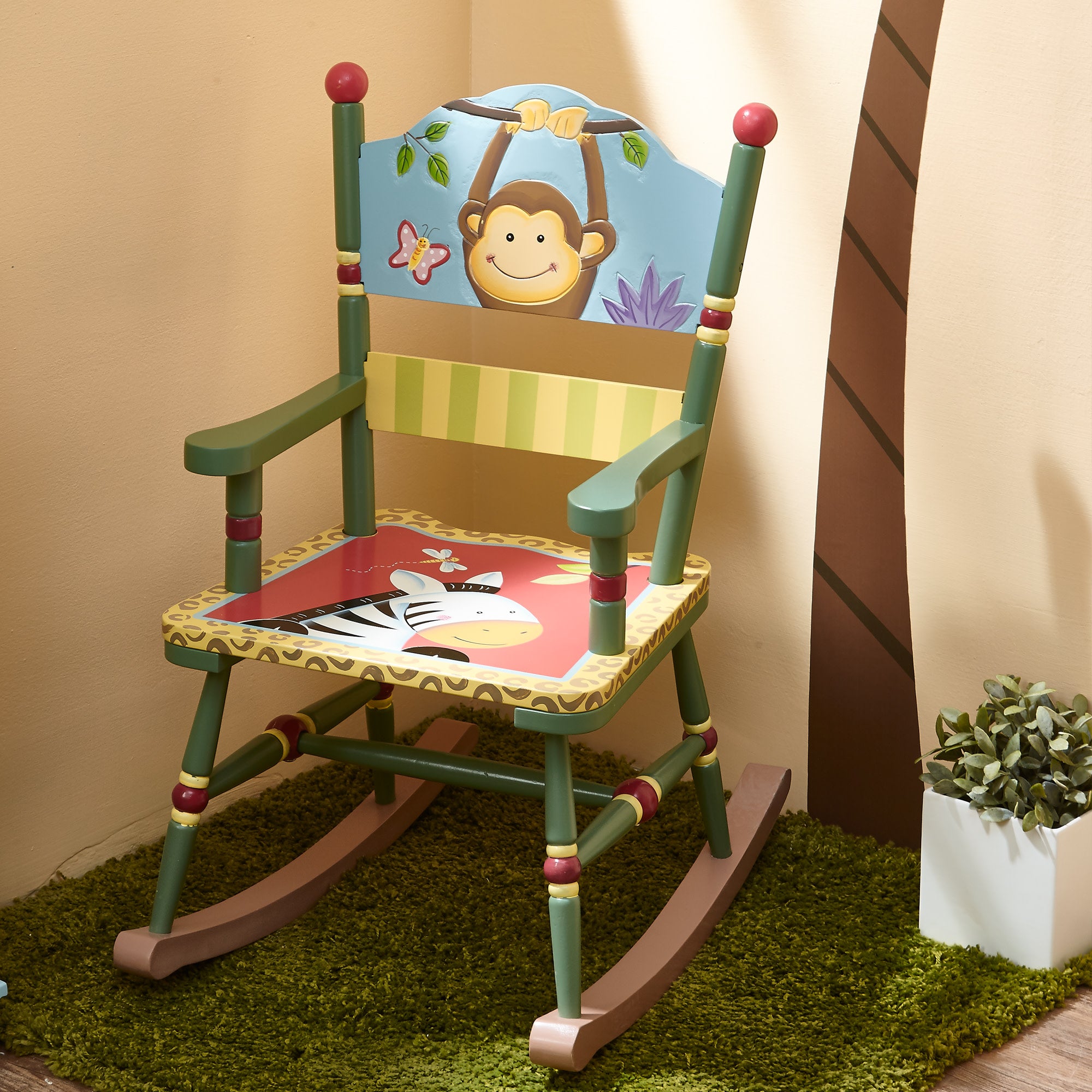 FANTASY FIELDS SUNNY SAFARI ROCKING CHAIR MULTICOLOR Teamson