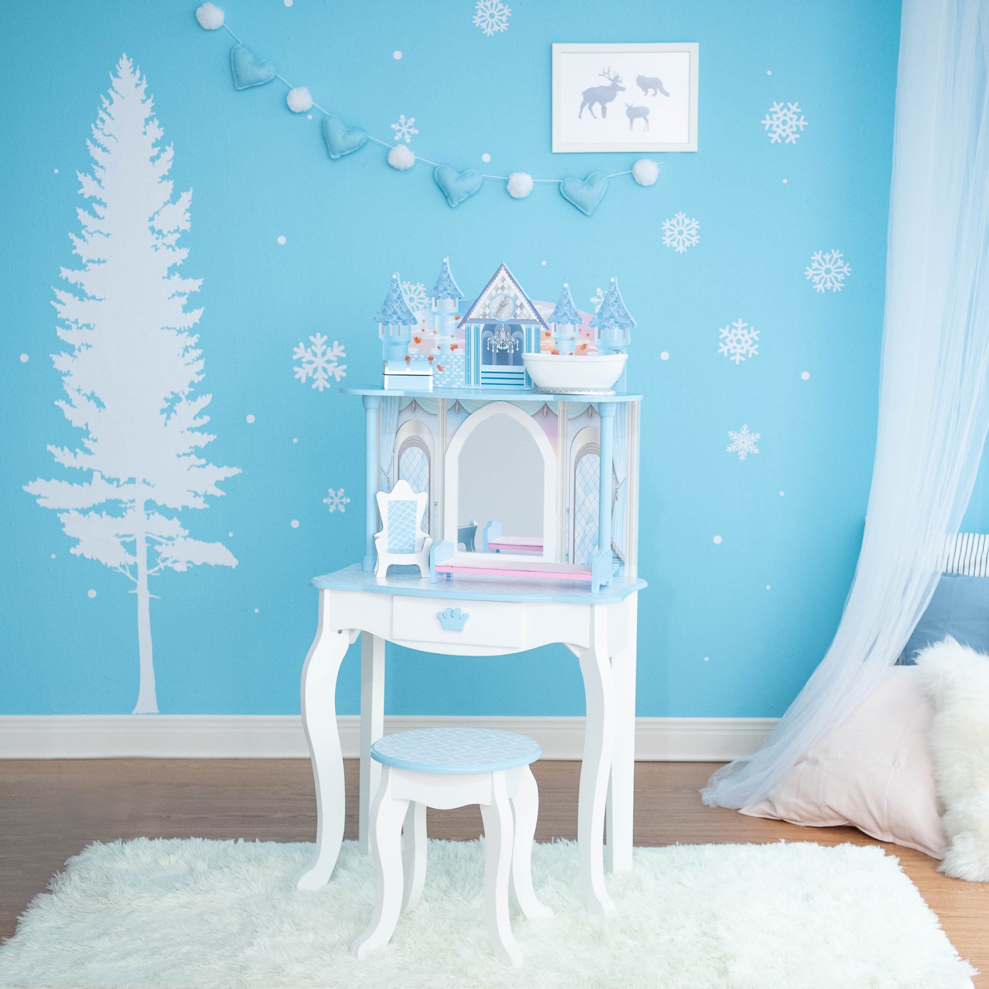 Fantasy Fields Kids Dreamland Castle Vanity Set with Chair and