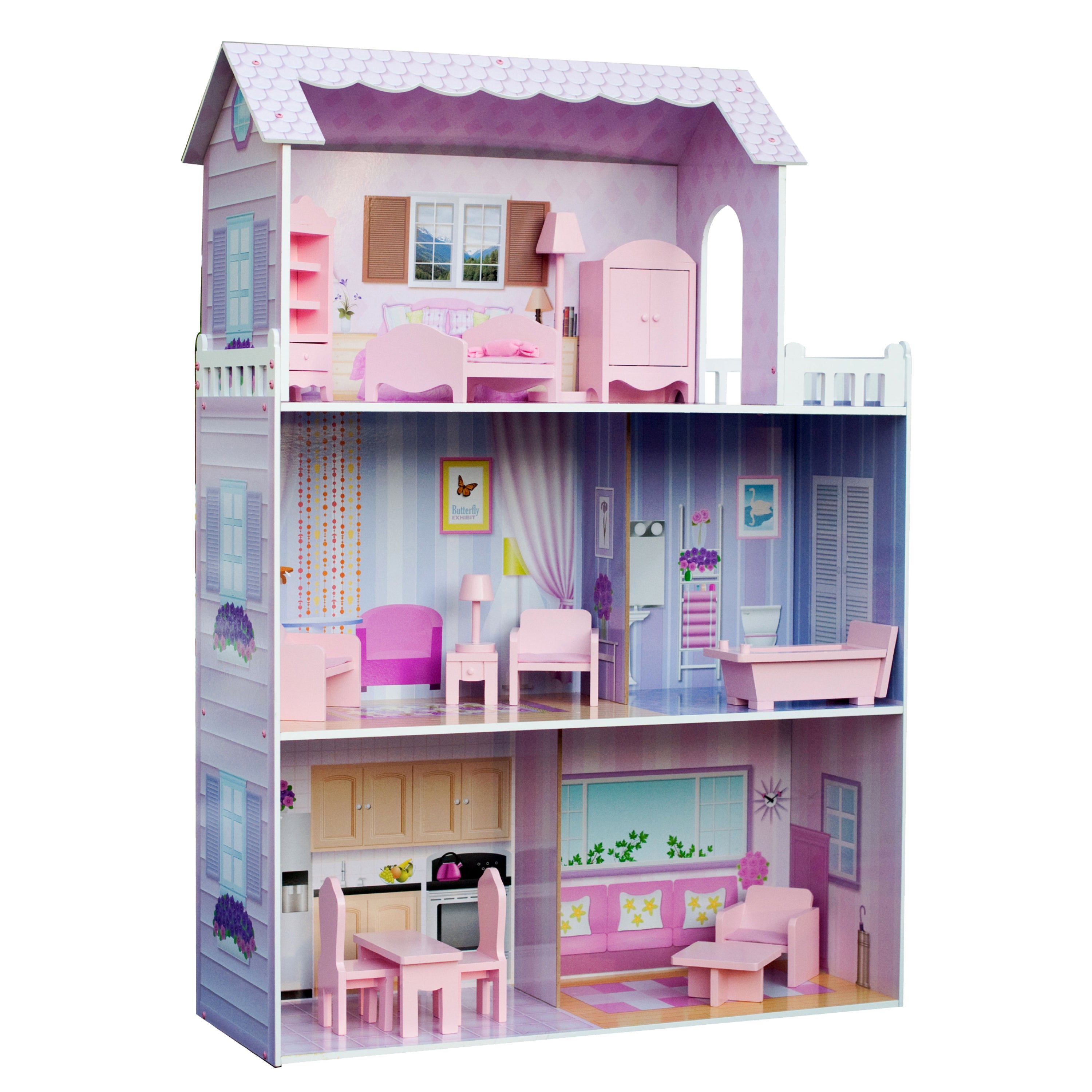 Olivia's Little World Dreamland Tiffany 3-Story Dollhouse for 12