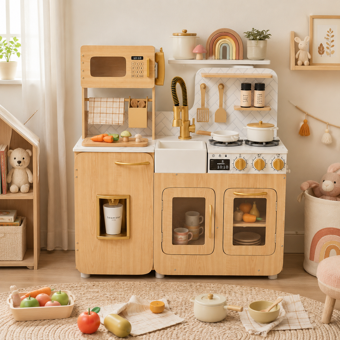 Teamson Kids Little Chef Cyprus Play Kitchen with 14-pc. Accessory Set