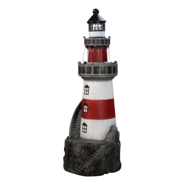 full product image of the lighthouse fountain, side