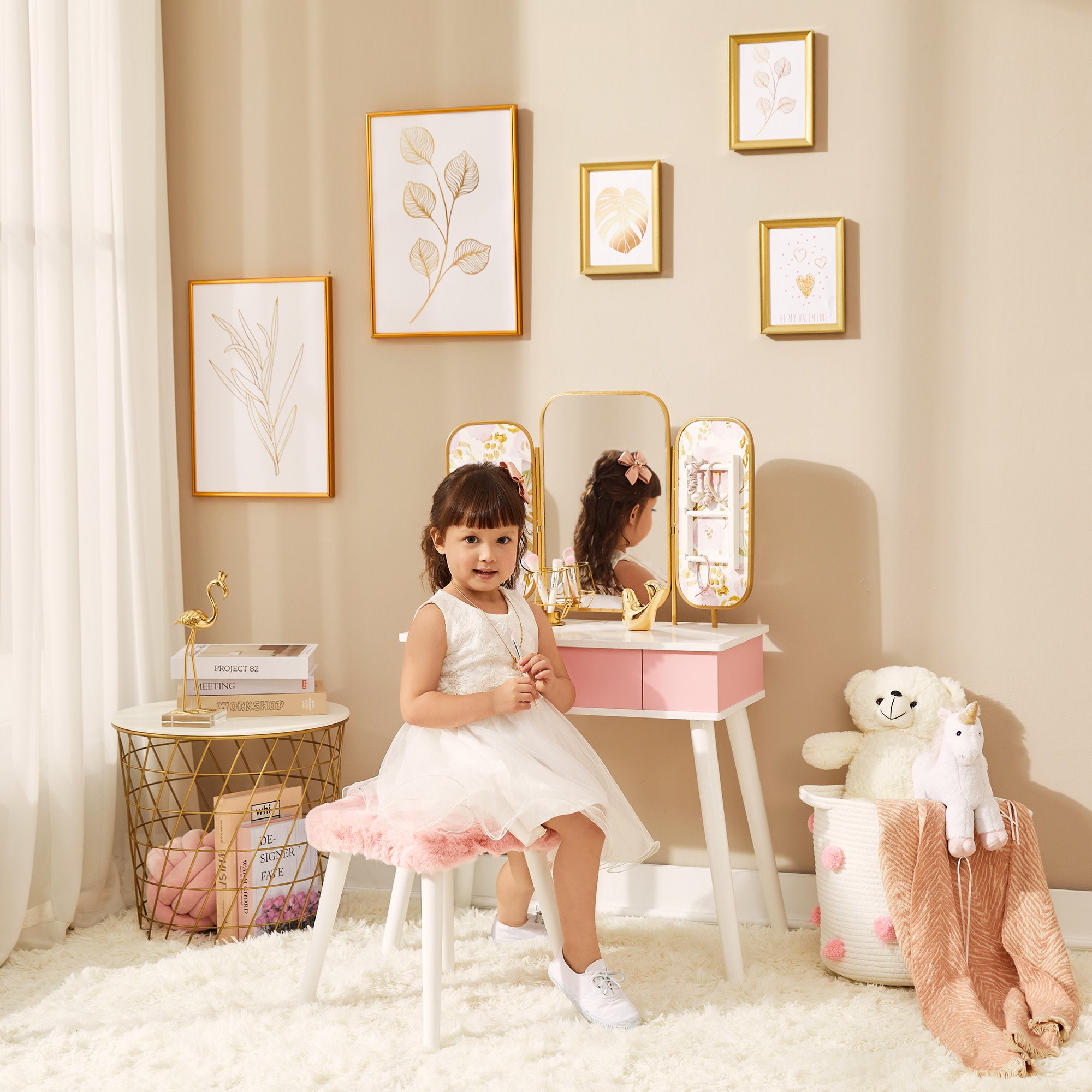 Princess - Teamson Kids Vanity & Vanities Tables Makeup Sets: