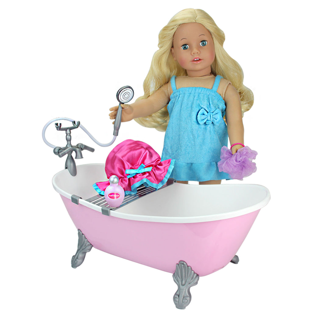 white doll bathtub by sophia's