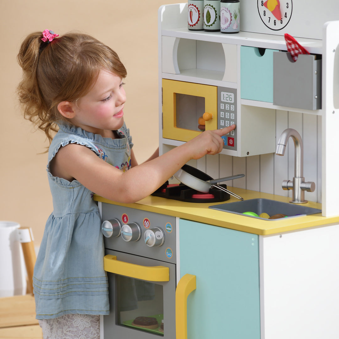 Teamson Kids Little Chef Florence Play Kitchen with Accessories, Multicolor