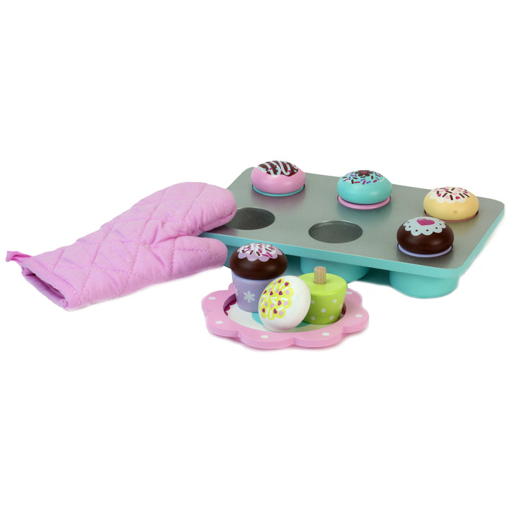 Sophia's - 9 pcs Wooden Making Cakes Set - Pink