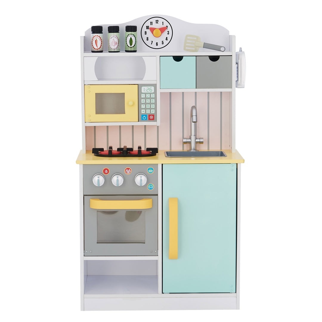 Teamson Kids Little Chef Florence Play Kitchen with Accessories, Multicolor